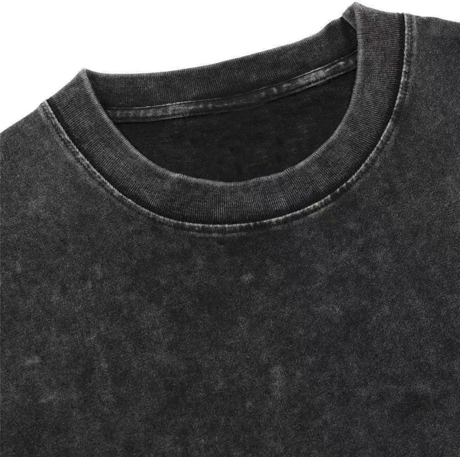 Gothic Y2K Angel Washed Shirt – Anime Oversized Tee – Black Cotton Washed Top – Dark Aesthetic Streetwear – 2K Grunge Gym Clothing