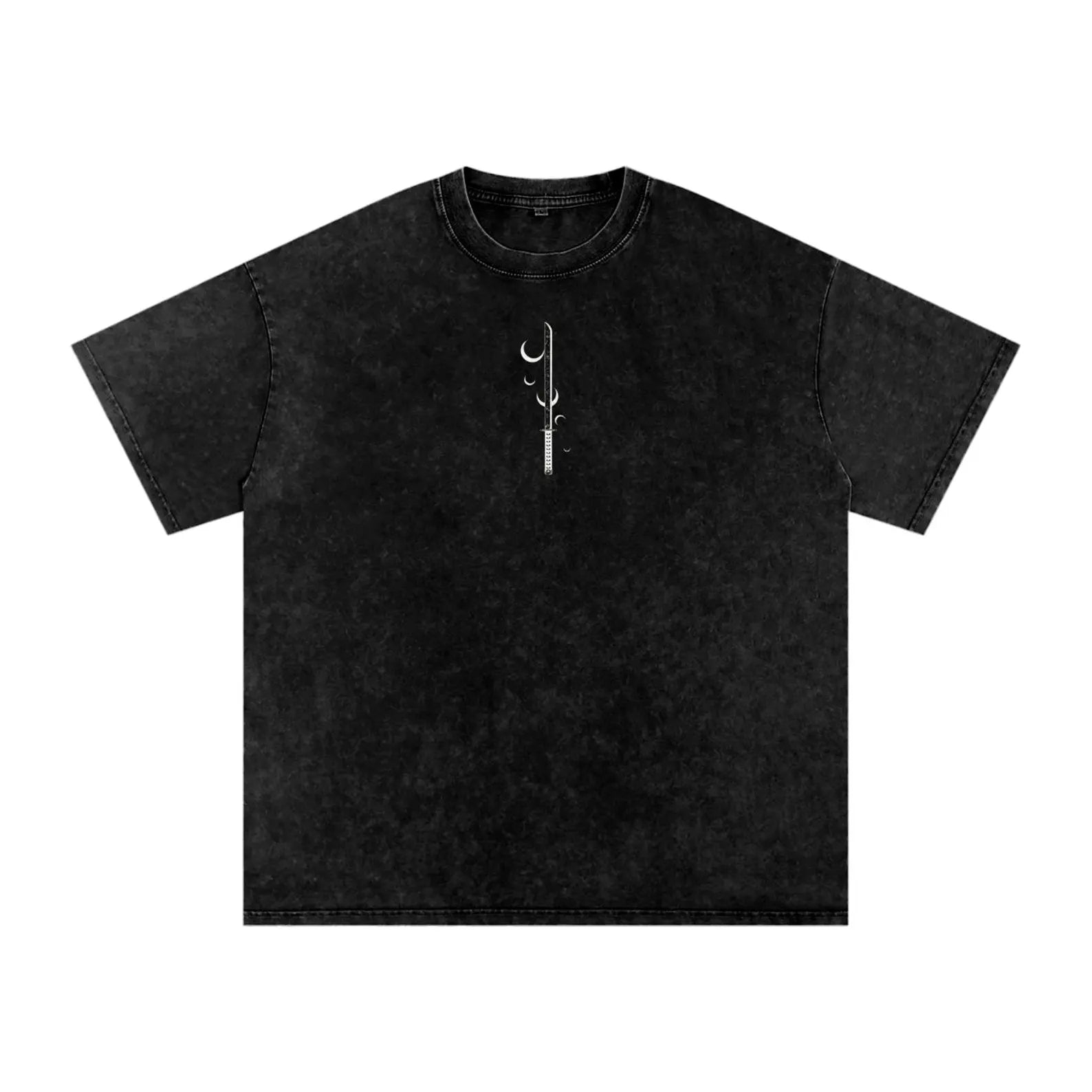 Demon Slayer Anime Acid Washed Oversize T-Shirt Kokushibo Anime Tee Gift For Him