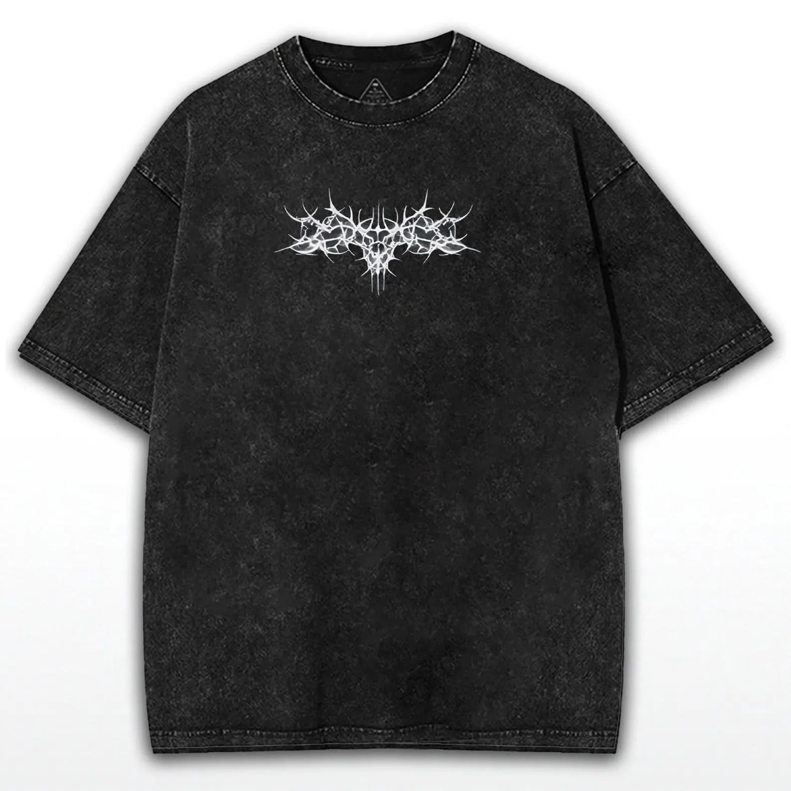 Gothic Y2K Angel Washed Shirt – Anime Oversized Tee – Black Cotton Washed Top – Dark Aesthetic Streetwear – 2K Grunge Gym Clothing