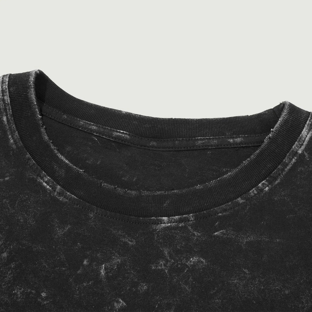 Demon Slayer Anime Acid Washed Oversize T-Shirt Kokushibo Anime Tee Gift For Him